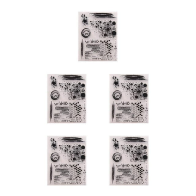 Transemion Tampons Transparents pour Scrapbook Frame Journal Plusieurs Styles Portables et Fiables comme l'Image Montre 5Set