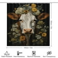 thumbnail image 2 of Farmhouse Highland Cow Funny Cattle And Flower 4 Piece Shower Curtain Sets, Non-Slip Rugs, Toilet Lid Cover And Bath Mat, for Bathroom Decor Set, 72" X 72", 2 of 8