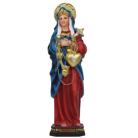 Virgen Dolorosa 12" Mater Dolorosa,Metresili  Resin Home Figure Decor