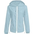 thumbnail image 2 of Lightweight Windbreaker for Women Outdoor Hiking Travel Long Sleeve Zip Up Hooded Casual Jacket with Pockets Outerwear, 2 of 4