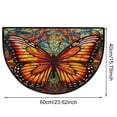 thumbnail image 4 of Half Round Door Mat Outdoor Entrance Large Colorful Sunset Glass Painting Half Welcome Entrance Way Mat Semi Circular Front Door Mat Area Rug For Garage Patio High, 4 of 8