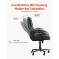 thumbnail image 3 of Silla de oficina VEVOR Executive con capacidad para 500 libras y soporte lumbar, 3 of 9