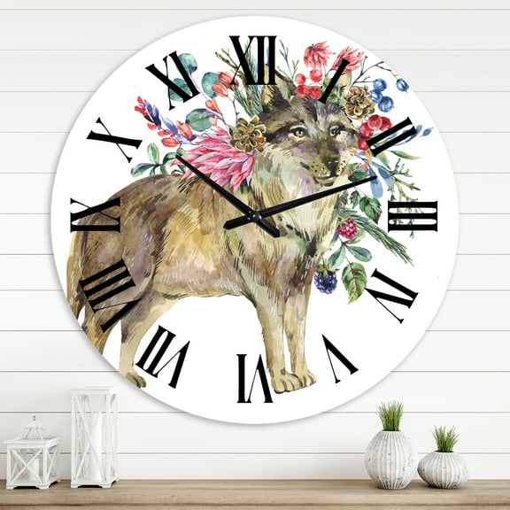 Designart 1 in Quartz Farmhouse Wall Clock