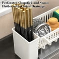 thumbnail image 4 of karymi Multifunctional Kitchen Rack, Sink-Side Storage Rack Countertop Sponge Rack, Plastic, 12.01x4.33x3.54in, Drainage Holes, Space-Saving Holiday Gifts, 4 of 6