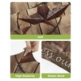 thumbnail image 4 of Rustic Country Bar Stool Covers Set of 2, Western Stars Brown Texture Wooden Print Stretch Washable Bar Chair Covers with Backs, Removable Pub Counter Height Chair Cover for Kitchen Dining Room Cafe, 4 of 7