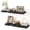 Black, variant on Lipa 36 Inch 2 Pack Floating Shelves for Wall,Farmhouse Live Edge Shelf,Living Room Bedroom Kitchen,Charcoal Brown