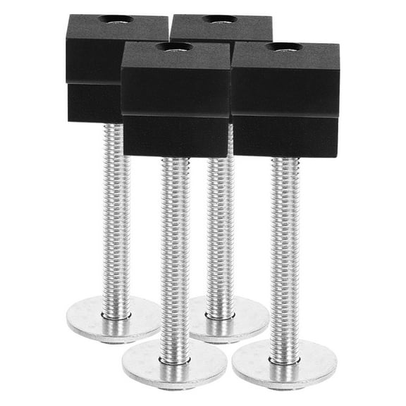 4pcs Aluminum Alloy Truck Tool Box Clamps J Hooks Mounting Kit for Pickup Toolbox Tie Downs Metal Accessories