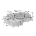 thumbnail image 6 of GNIXUU 108.3" Modular Sectional Sofa, Cloud Boneless Couch for Living Room, Bedroom and Apartment, Convertible L-Shape Couches with Chaise,Oversized Deep Seat 3-Seater Sofas (Brown,Left Facing), 6 of 6