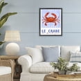 thumbnail image 3 of Stupell Industries Traditional Le Crabe Nautical Stripes Black Floating Frame Canvas Art, 17 x 21, by Kim Allen, 3 of 8