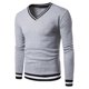 thumbnail image 1 of pstuiky camisa de manga larga para hombre, Blusas y camisas de manga larga con cuello en V y color liso para hombre salir tops m, 1 of 7