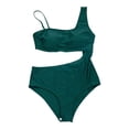 thumbnail image 1 of Traje de Baño Ocean Pacific para Mujer Tankini, Estilo Asimétrico, Tirante Ancho Verde Talla M 2 Piezas, 1 of 4