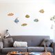 thumbnail image 2 of Peces Colgante de pared 5 Decoración de pared de hierro Adorno creativo Artesanía Configur Abanopi Escultura de hierro, 2 of 6
