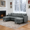 Gray, variant on Gewnee 99.2" U-Shaped Sectional Sofa, Linen Upholstered Modular Couch with Storage Ottomans for Living Room, Black