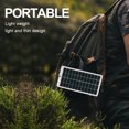 thumbnail image 2 of Cargador Solar de 12V, banco de energía Solar de polisilicio de 10W con puerto de CC, cargador de energía Solar con mosquetón para cámara de monitoreo/teléfono móvil JShteea  Nuevo, 2 of 9