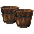thumbnail image 4 of FOMIYES Rustic Planter Box Carbonized Wood 2Pcs 7.3x5.9x5.5in Home Balcony Gardening, 4 of 8