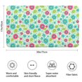 thumbnail image 3 of Pioneer Flower Floral Print Pattern Bathroom Rugs Mat, Non Slip Microfiber Bathroom Rug with Rubber Backing, Soft Mats for Bathroom Floor Tub Shower, 17"x30", 3 of 5