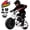 WHITE, variant on Gas Powered Mini Dirt Bike for Adult and Youth, 30Mph Off Road Dirt Bike Upgrade To A 4 Stroke Engine with 105cc Large Displacement, Weight Support Up To 165 Lbs ,BLACK