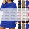thumbnail image 3 of Nowekniz Womens Plus Size Long Sleeve Round Neck Tshirt Dress,Spring Summer Fall Versatile Daily Shirts, 3 of 6