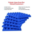 thumbnail image 4 of AGPTEK 12 Packs 2"x12"x12" Sound Proof Padding, Acoustic Foam Panels, Sound Absorbing Foam for Recording Studio, TV Room, Kids Room, Office and Podcast Recording, Blue and Black, 4 of 9