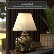 Oriental Furniture 28 Black and Tan Floral Bouquet Vase Lamp, oriental design, any occasion, any room, traditional décor