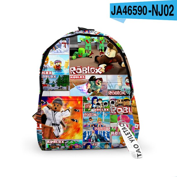 ROBLOX mochila circundante de mundo Virtual para hombres y mujeres, mochilas escolares para estudiantes de primaria y secundaria, nueva impresión 3D