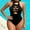 Black2, variant on One Piec Swimsuits For Women 2026 Halter Cutout Slimming Bathing Suit Built in Bra Tankini Swimsuits Spaghetti Strap Swimwear Bathing Suit Jumpsuits Wrap Tie Back 1 Piece Swimsuit