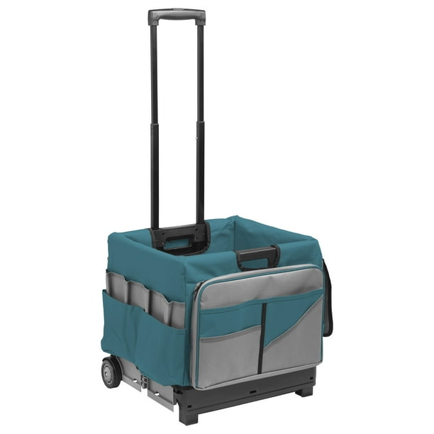 ECR4Kids Universal Rolling Cart and Organizer Bag Turquoise