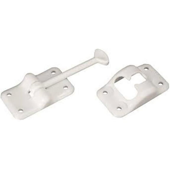 3.5 in. Plastic T Entry Door Holder - Colonial White