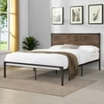 thumbnail image 4 of Furniture of America Fahr Steel Platform Bed, Queen, Dark Brown, 4 of 6