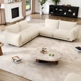 thumbnail image 2 of Indecor Home Upholstery Sectional Sofa V Shaped 5 Seater Including Ottoman Sofa Sectional Couches for Living Room Beige, 2 of 8