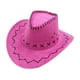 thumbnail image 1 of Sombrero Vaquero Infantil Clásico para Niños Y Niñas con Ancha Correa Ajustable Y Tejido Cómodo de Poliéster Incluye Diseño Sólido Y Detalle de Cu Rosa roja, 1 of 8