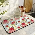 thumbnail image 4 of Coffee Bar Mat Accessories for Countertop Absorbent Anti-Slip Silicone Pioneer Flower Dish Drying Mats for Kitchen Counter Draining Pad Decor Gift Fit Coffee Maker Coffee Pot Espresso Machine 19x12in, 4 of 6