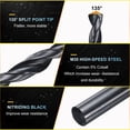 thumbnail image 4 of Uxcell 3/64" Drill Bit, Jobber Straight Shank M35 Cobalt 5% High-Speed Steel 135° Nitriding Black for Stainless Steel Hard Metal - 6 Pack, 4 of 7