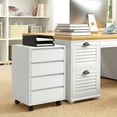 thumbnail image 2 of HOMCOM 4 Drawer File Cabinet, Filing Cabinet with Lockable Wheels, White, 2 of 10