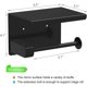 thumbnail image 3 of Toilet Paper Holder, Roll Paper Holder Without Drilling Toilet Paper Holder, Paper Dispenser with Shelf, SUS 304 Stainless Steel, Self-adhesive and Wa, 3 of 5