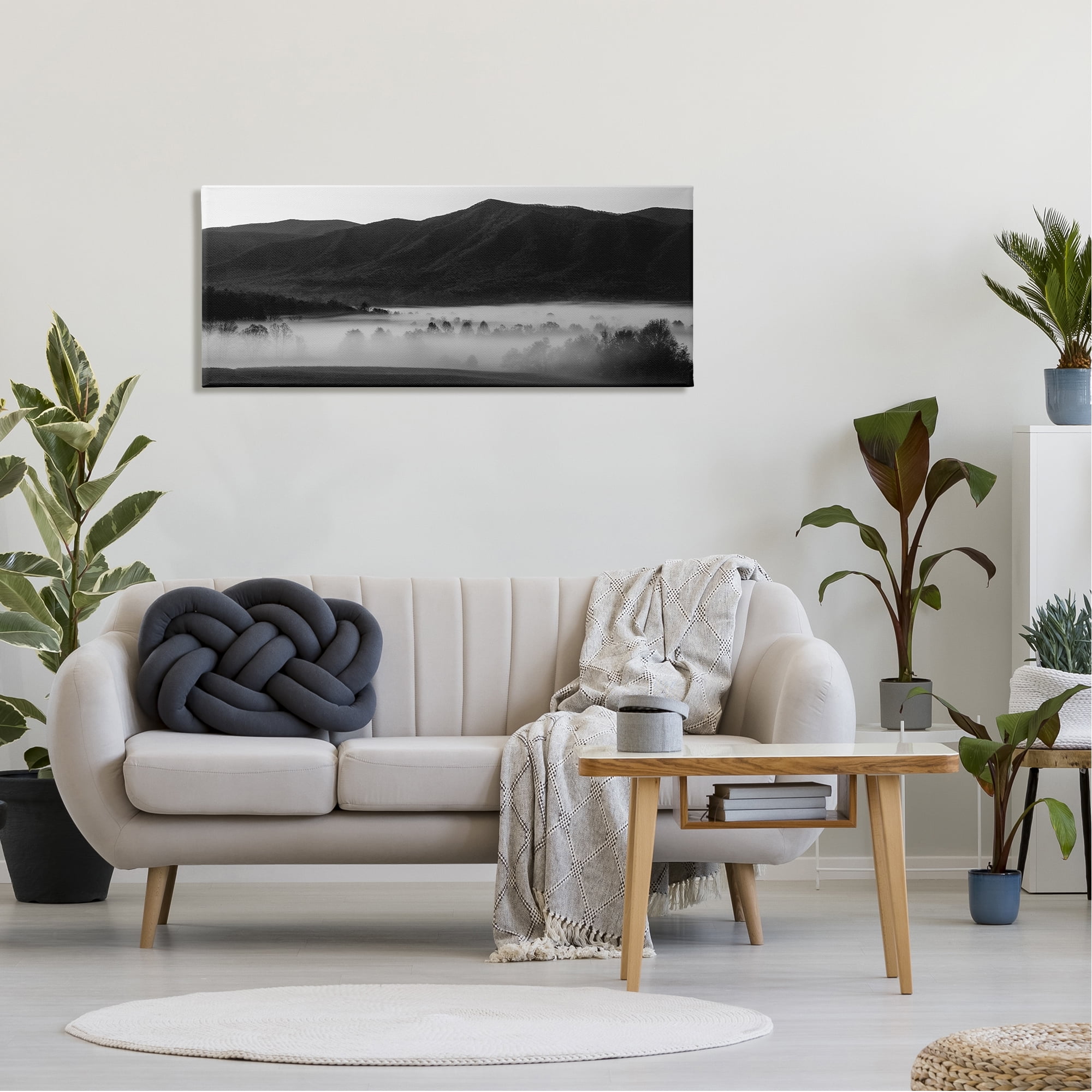 Stupell Industries Foggy Woodland Nature Landscape Photography Gallery Wrapped Canvas Art Print Wall Art, 48 x 20