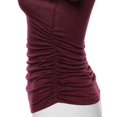 thumbnail image 3 of FashionOutfit Women's Cap Sleeve Scoop Neck Shirred Tee, 3 of 3
