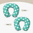 thumbnail image 3 of Disketp Teal Turquoise And White Polka Dot Travel Pillow Memory Foam Neck Pillow Support Pillow for Camping, Sleeping Rest Cushion Airplane Pillow, 3 of 8
