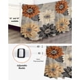 thumbnail image 3 of Burnt Orange Grey Black Flower Wrap Around Bed Skirts for King Bed 16" Drop,Bed Skirt with Adjustable Elastic Belt Dust Ruffle Bed Valance for Bedroom Hotel Spring Floral Botanical Bed Frame Cover, 3 of 7