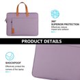 thumbnail image 3 of Bolso de la cartera del cuero de la PU, maletín del cuaderno del caso del ordenador portátil resistente al agua para los hombres de las mujeres, 3 of 5