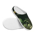 thumbnail image 3 of Disketp Palm Leaves And Exotic Birds Women's Men's Slippers Plush Slip-On House Slipper for Winter Indoor Soft Cushion Non-slip Fluffy Slides Slippers-35/36, 3 of 7