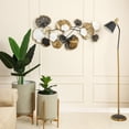 thumbnail image 6 of White, Black, and Gold Metal Ginkgo Leaves Modern Wall Decor, 6 of 9