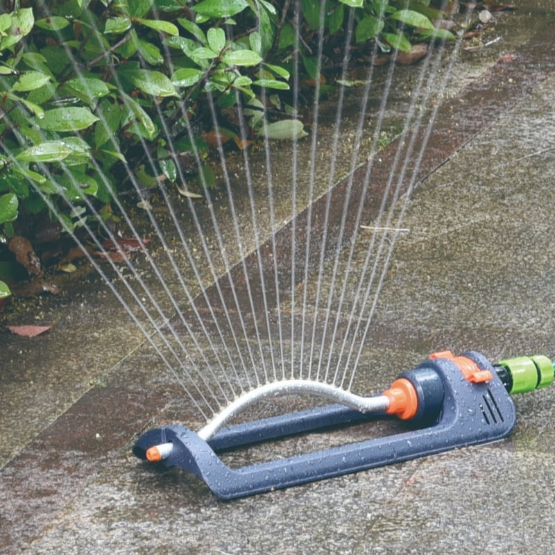 Oscillating Garden Sprinkler Oscillating Automatic Oscillating Sprinkler with 19 Hole Nozzles for Lawn Watering Bridge