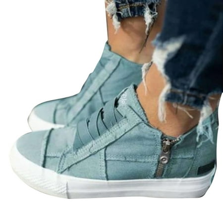 

Spring Arch Support Shoes Thick Sole Casual Canvas Shoes with Elastic Strap Closure Quick Putting on for Women Daily New