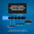 thumbnail image 2 of OREI eARC 4K 60Hz Extractor de audio, extraer Dolby Atmos Convert Barra de sonido 18G HDMI 2.0 ARC S, 2 of 9