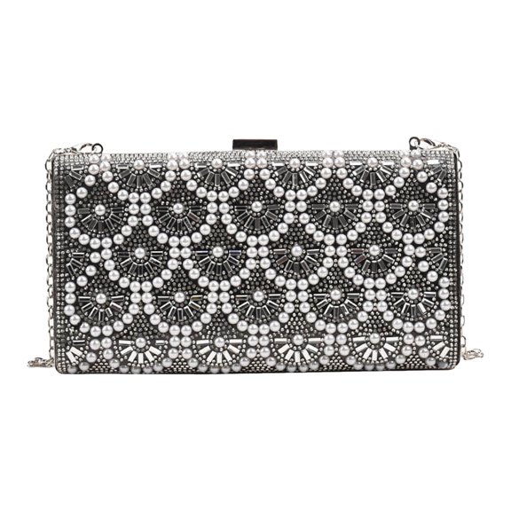 Stylish Evening Pearl Clutch Purses for Women & Girls - Cosmetic Bags for Fashionable Parties