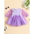 thumbnail image 4 of xiaxaixu Robe Princesse pour Bébé Fille Automne Élégante Papillon Manches Longues Robe pour Tout-Petit Vêtements de Printemps, 4 of 9