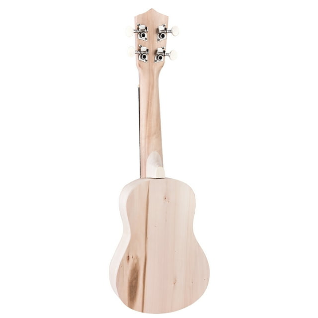 LAFGUR Ukulele DIY Kit 21inch Basswood 4 String Ukelele DIY Kit Instrument Accessory