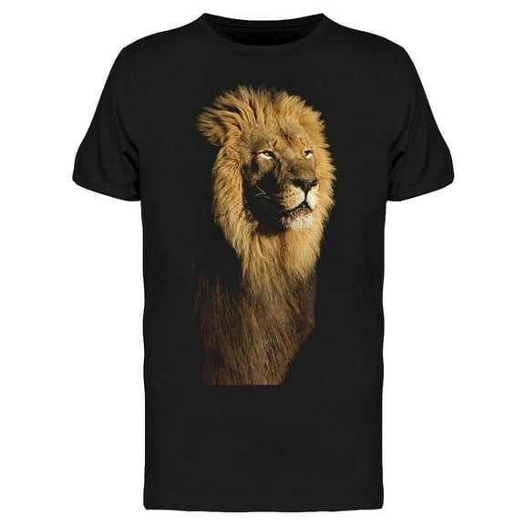 Male Lion Looking At The Sun T-Shirt Men -Image by Shutterstock, Male Large