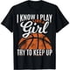 thumbnail image 1 of Sé que juego como niña, trata de seguirme el paso - Playera divertida de básquetbol, 1 of 5